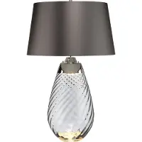 Elstead Lighting LED Tafellamp Lena - Smoke | E27 60W 3000K 620Lm 830 | Smoke-tinted Glass / Slate Shade