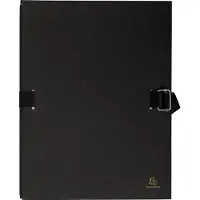 Exacompta Mappen met uitrekbare rug 223265E Zwart Polypropyleen 24 x 32 cm 10 Stuks