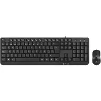 NGS Cocoa Kit, QWERTY-lay-out, PT, Volledige grootte (100%), Kabel, USB, QWERTY-lay-out, Zwart, Inclusief muis