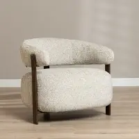 Livin24 Fauteuil Grace chenille taupe