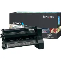 Lexmark C7700CH toner cyaan hoge capaciteit (origineel)