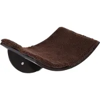 PawHut Kattenbed, kattenplank, kattenligplaats,kattenplank muur, wandmontage, pluchen bekleding MDF bruin D30-224