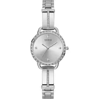 GUESS Analoog horloge 'Bellini' zilver / transparant / wit