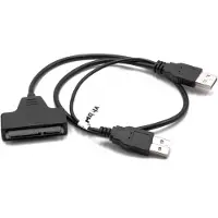 MaxTrack 2x USB-A naar SATA adapter voor 2,5'' HDD's/SSD's - USB2.0