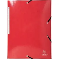 Exacompta 25x IDERAMA Elastomap 3 kleppen Maxi Capacity 425gm2 A4 - Rood - 55825E