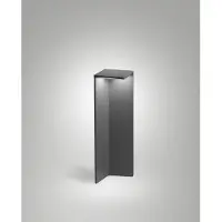 FABAS LUCE LED-wegepaal met zonne-energie Fold, donkergrijs, bewegingsmelder, IP54 Fold, zwart, Aluminium, Modern
