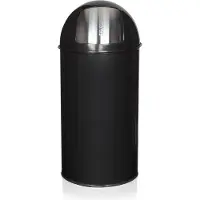 Hjh OFFICE PUSH 35L - Prullenbak Zwart