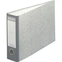 Exacompta 10x Ordner met hefboom in grijs gemarmerd karton - rug 70mm - A4 horizontaal - Grijs-Grijze rug - 53310E