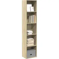 vidaXL Boekenkast 40x30x189 cm bewerkt hout sonoma eikenkleurig