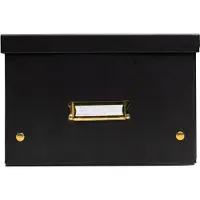 Exacompta 5x Opbergdoos in karton 27x36x19cm Neo Deco, vlak geleverd - Zwart - 62351E