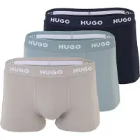 HUGO Boxershorts nachtblauw / hemelsblauw / greige / wit