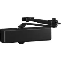 Assa Abloy Deurdranger, luchtmodel, serie DC120 - zonder vertragingsfunctie, zwart, afmetingen 220x47x52 mm. (DC1209005)