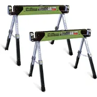 TRUTZHOLM - Zaagbok Set van 2 - In hoogte verstelbaar 64,5-83 cm - 1300 kg Draaglast - Opvouwbaar - Werkbank - Staal