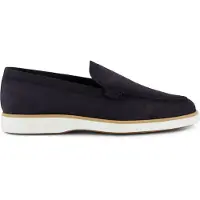 Magnanni Navy loafers van leer krokodillen structuur