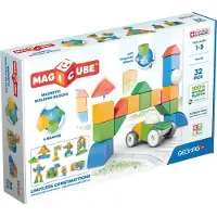 Geomag MagiCube 4 Vormen Blokken Wereld Recycled - Magnetische Bouwblokken - 32-delig - Vanaf 3 jaar