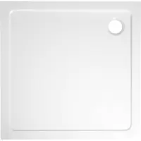 Aqualine Tecmi Kunstmarmeren douchebak, vierkant 70x70cm, wit