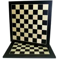 HOT Games Schaakbord Zwart/Ahorn Ingelegd 45 mm 45 cm.
