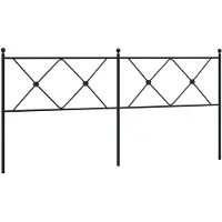 vidaXL Vervangend hoofdbord 180 cm metaal zwart