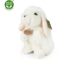Rappa knuffel konijn wit pluche staand 18 cm duurzaam speelgoed.