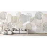 Overig Fotobehang Smart Art Gallery 47380 - Vergrijsd Groen - Beige - Grijs-beige - Mint - 3,40m X 265cm