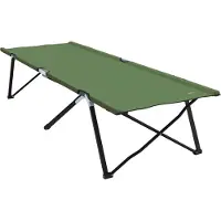 Syfax Opvouwbaar Camping Bed Groen 206 x 76 x 74 cm Oxford en Staal