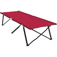 Syfax Opvouwbaar Camping Bed Rood 206 x 76 x 74 cm Oxford en Staal