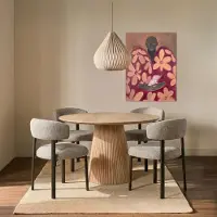 Giga Meubel Eettafel Salvador Naturel Rond 130cm