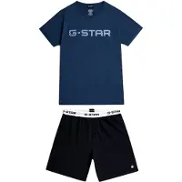 G-Star Pyjama kort donkerblauw / zwart / wit