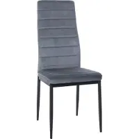 CLP Mayfair Eetkamerstoel - Zonder armleuning - Fauteuil - Metalen onderstel - licht grijs Fluweel