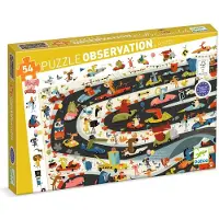 Djeco Puzzle enfant Rallye Automobile 54 pièces