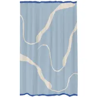 Mette Ditmer Nova Arte douchegordijn 150x200 cm Light blue-off-white