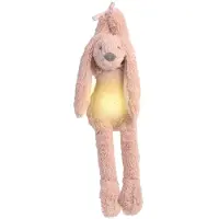 Happy horse Konijn Richie Nachtlampje met rustgevende geluiden 34cm - Oudroze - Baby cadeau