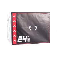 Softee Adjustable Jumping Foam Plyometric Box Zwart 75 x 60 x 50 cm
