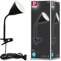 Paulmann Klemlamp Vitis Flexarm snoerschakelaar Zwart 230V E14