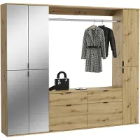 Xonox Kledingkast Projekt X Emob - Artisan Oak - 212x193x34cm - Spiegeldeuren