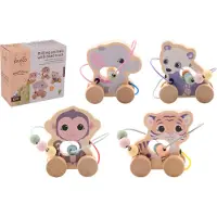 Jouéco the wildies houten dier met kralenbaan