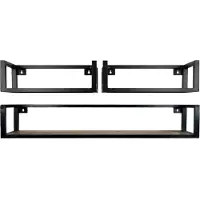 Home67 Wandplank vintage set van 3 groot