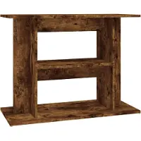 vidaXL Aquariumstandaard Gerookt Eikenhout 80x35x60 cm Bewerkt Hout