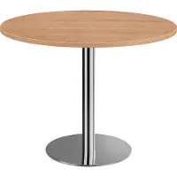 Hjh OFFICE PRO BISTRO F100R C - Systeem conferentietafel Walnoot Chroom Ø 100