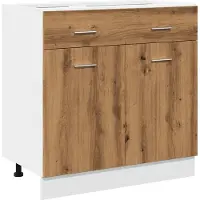 vidaXL Onderkast met lade Lyon 80x46x81,5 cm bewerkt hout artisanaal eiken