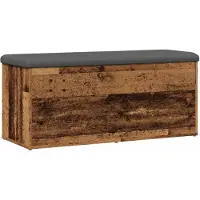 vidaXL Opbergbankje 102x42x45 cm bewerkt hout oud houtkleurig