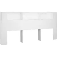 vidaXL Hoofdbordkast 220x18,5x104,5 cm wit