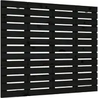 vidaXL Hoofdbord wandmontage 81x3x91,5 cm massief grenenhout zwart