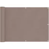 vidaXL Balkonscherm 75 x 200 cm PU gecoate oxford alu Rechthoekig