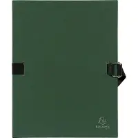 Exacompta 10x Map met uitrekbare in gekleurde canvas - 24x32 cm - Donkergroen - 733E