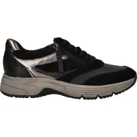 Tamaris Veterschoen 'Komfort Schnürschuh Damen 8-83705-45 098 Leder-Mix in schwarz' zwart