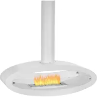 Moritz Hangende ethanol haard wit 186,5x112x43 cm plafondhaard bio haard 2,5L
