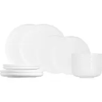 Cosy & Trendy Serviesset Moon White 12-delig / 4 personen - 4 dinerborden, 4 ontbijtborden en 4 kommen