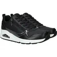 SKECHERS Sneakers laag 'Uno - Metallic Sliders' zwart