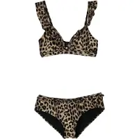 Shiwi triangel bikini Bella beige/zwart Meisjes Polyamide - maat 110/116